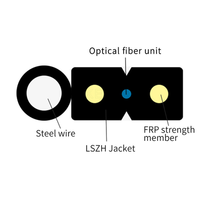 Fiber Optic Drop Cable G652D G657A1 G657A2  Armoured Customized Color