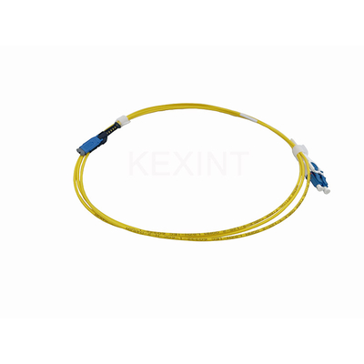KEXINT 2M MDC UPC To LC UPC Uniboot Duplex OS2 Single Mode LSZH (OFNR) 2.0mm Fiber Optic Patch Cable