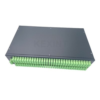 KEXINT 2 PCS 1X 64 SC APC Fiber Optic PLC Splitter 2U ODF 19 Inch Rack Fiber Optic Patch Panel