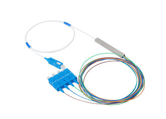 0.15db 1×4 Fiber Optic PLC Splitter SM 1650dB Wave 1650nm Multi Color