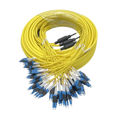 Single Mode G657A2 Fiber Optic Patch Cord 36 Cores Yellow Color With Push Pull