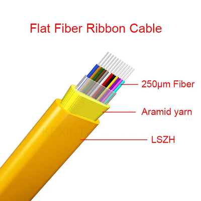 KEXINT GJFDKBV 12 Core G657A1 Fiber Indoor Flat Ribbon Fiber Optical Cable
