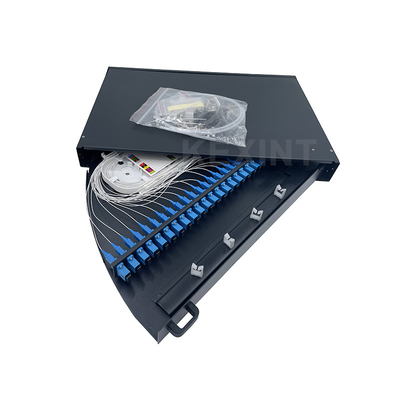 KEXINT 24 Ports 1 U Rack Optic Distribution Frame Fan Shaped Fiber Optic Patch Panel
